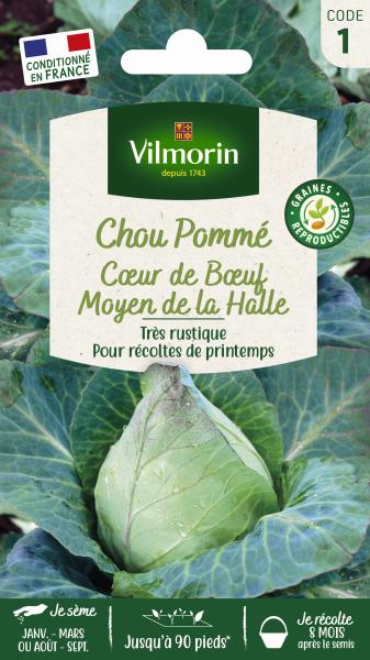 Potagères - Chou Blanc Cœur de Bœuf Moyen de la Halle - PACKAGING_RECTO
